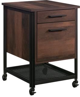 Kodotan sofa Brown Mobile File Cabinet with 2 Drawers and Locking Casters for Small Spaces