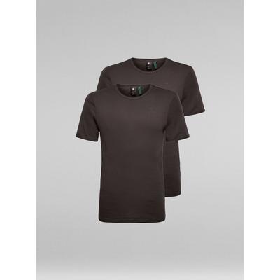 T-Shirt G-STAR "Base T-Shirt 2-Pack", Herren, Gr. S, schwarz, Obermaterial: 100% Baumwolle, Shirts T-Shirt