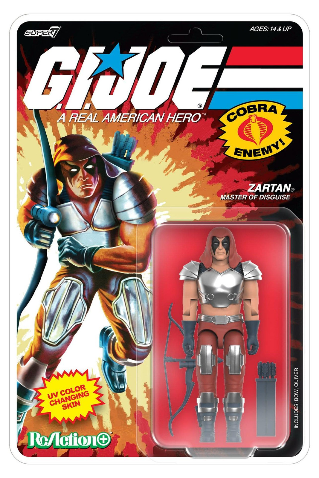 Super7 G.I. Joe Reaction+ Zartan Comic Edition actiefiguur, Wave 09