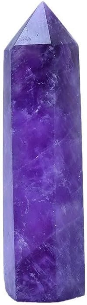 Amethist Kristallen Toren - Paarse Helende Steen Punt - 8 cm