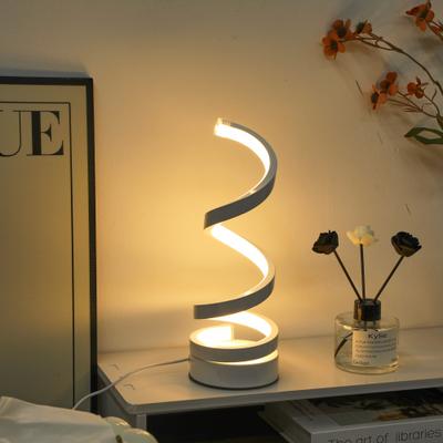 Smart Shopping Spot Modern LED Desk Lamp USB Spiral Table Lamp With 3 Color Dimming For Bedroom Office Nightstand Modern LED Desk Lamp USB Spiral Table Lamp With 3 Color Dimming For Bedroom Office Nightstand