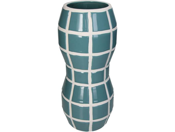 Vase Myko blau Steingut D 14 cm H 35.5 cm