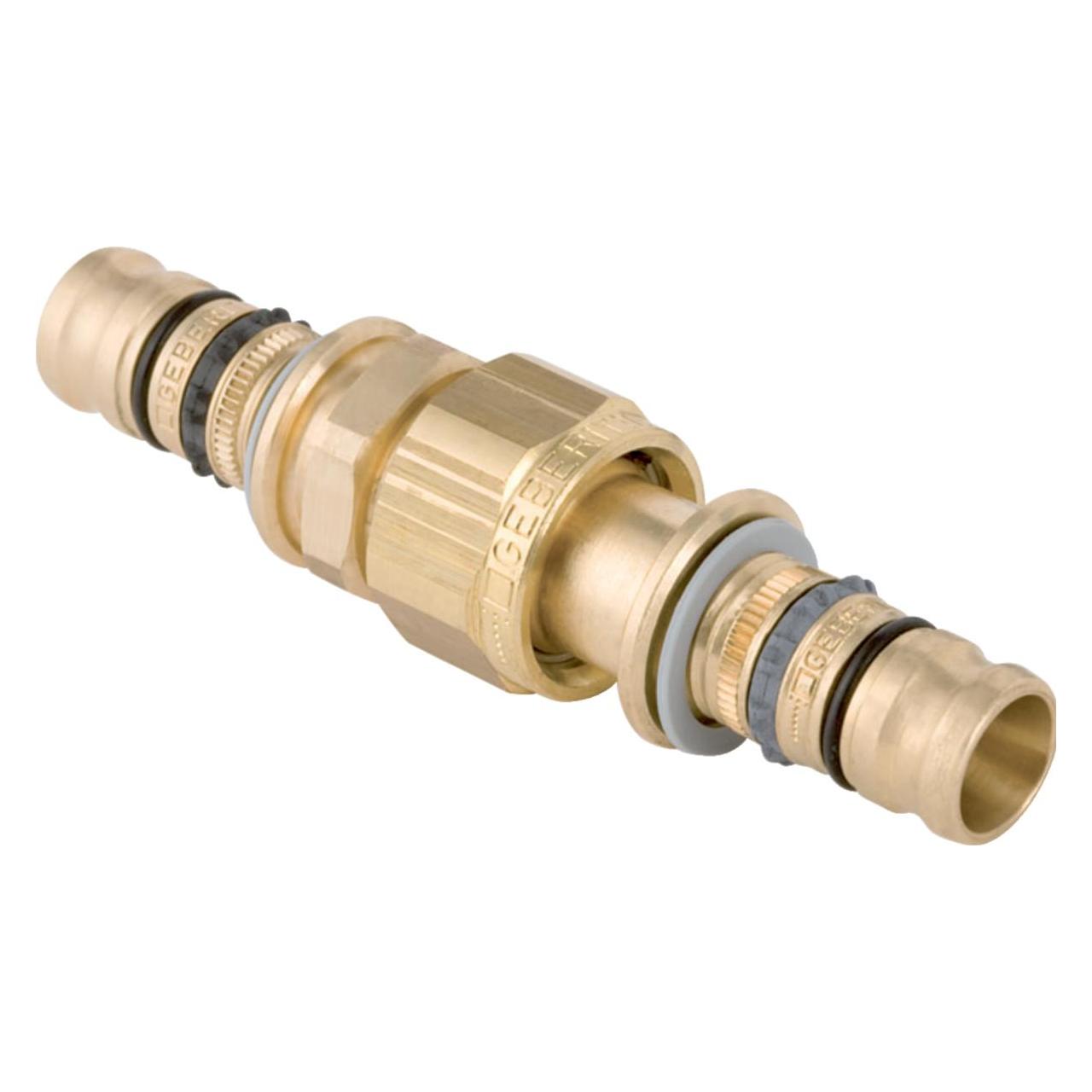Geberit Mepla Press Rotguss Doppelabgangsverschraubung (Ausführung: 50 mm L= 143 mm) (Schlauchverbinder) (606.571.00.5)