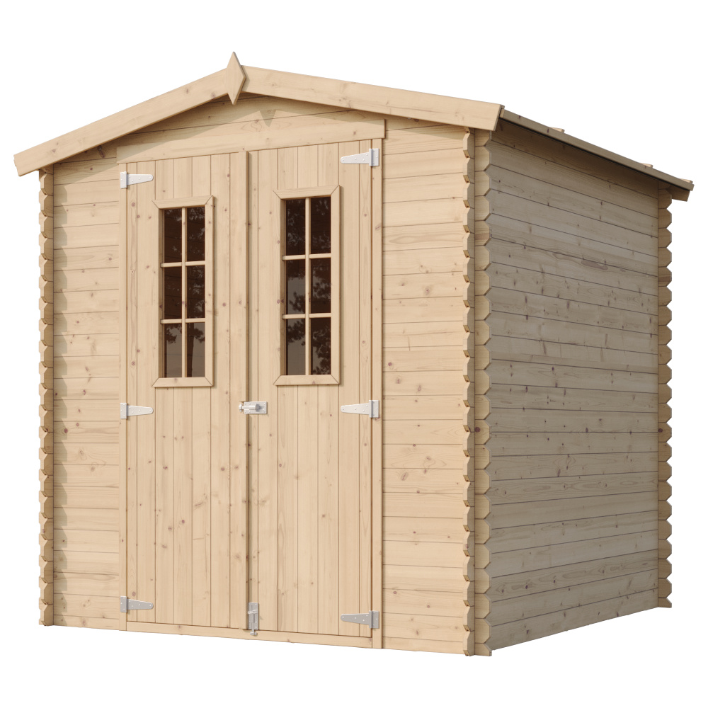 Gartenhaus Holz 3,53 m2 - Gartenschuppen Holz - B206xL216xH218 cm - Fahrradschuppen - Timbela M343C