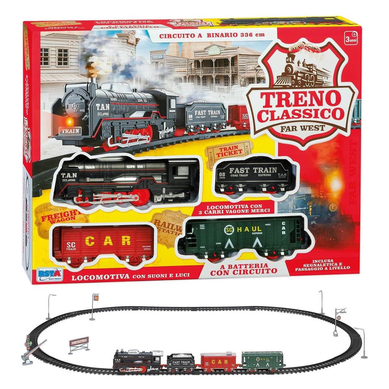 Rs Toys Classic Far West Train With Battery-Powered Tracks, 336 cm Circuit (69868925)