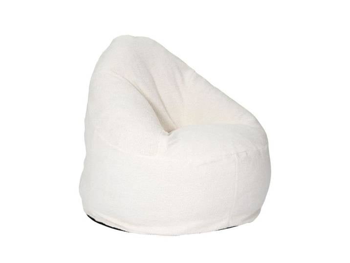 Chauffeuse poire en mousse et tissu bouclette blanc - ANGIE