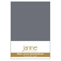 Janine Spannbetttuch Mako-Feinjersey 5007 opalgrau 200x200 cm