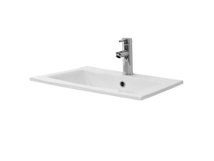Ml-Design Waschbecken, Weiß, Keramik, 45x21x52.5 cm, Badezimmer, Waschbecken & Armaturen, Waschbecken