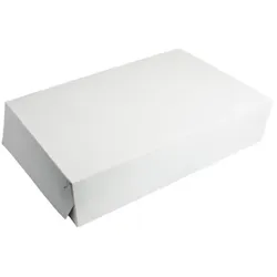 50 Tortenkarton PAP 45 × 30 × 10 cm weiß Kuchenkarton Rouladenkarton