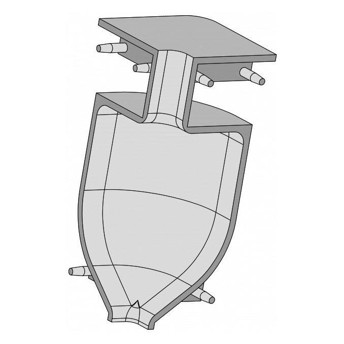Werkstarck Eckstücke für LED Abschlussprofile Downlight (LED-EISODL-VWM 60)
