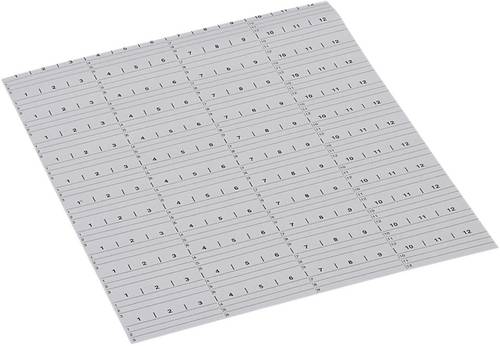 Hager UZ006 UZ006 Papierstreifen universN Satz=5 Bögen (60Streifen) Beschriftungsstreifen 1St.