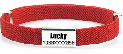Inspire Select Personalized Breakaway AirTag Cat Collar With Engraved Metal Name Tag Adjustable GPS Tracking Pet Collar red 5 12 In tag