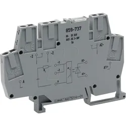 WAGO 859-737 - Optokopplermodul, E: DC 24 V, A: DC 0 ... 30 V, 5 A, grau