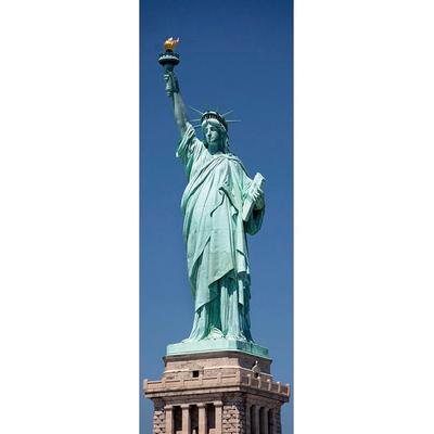 Fototapete ARCHITECTS PAPER "Statue Of Liberty", bunt (blau, grau, grün), B:1m L:2,8m, Vlies, Tapeten, Tapete New York Fototapete Panel 1,00m x 2,80m