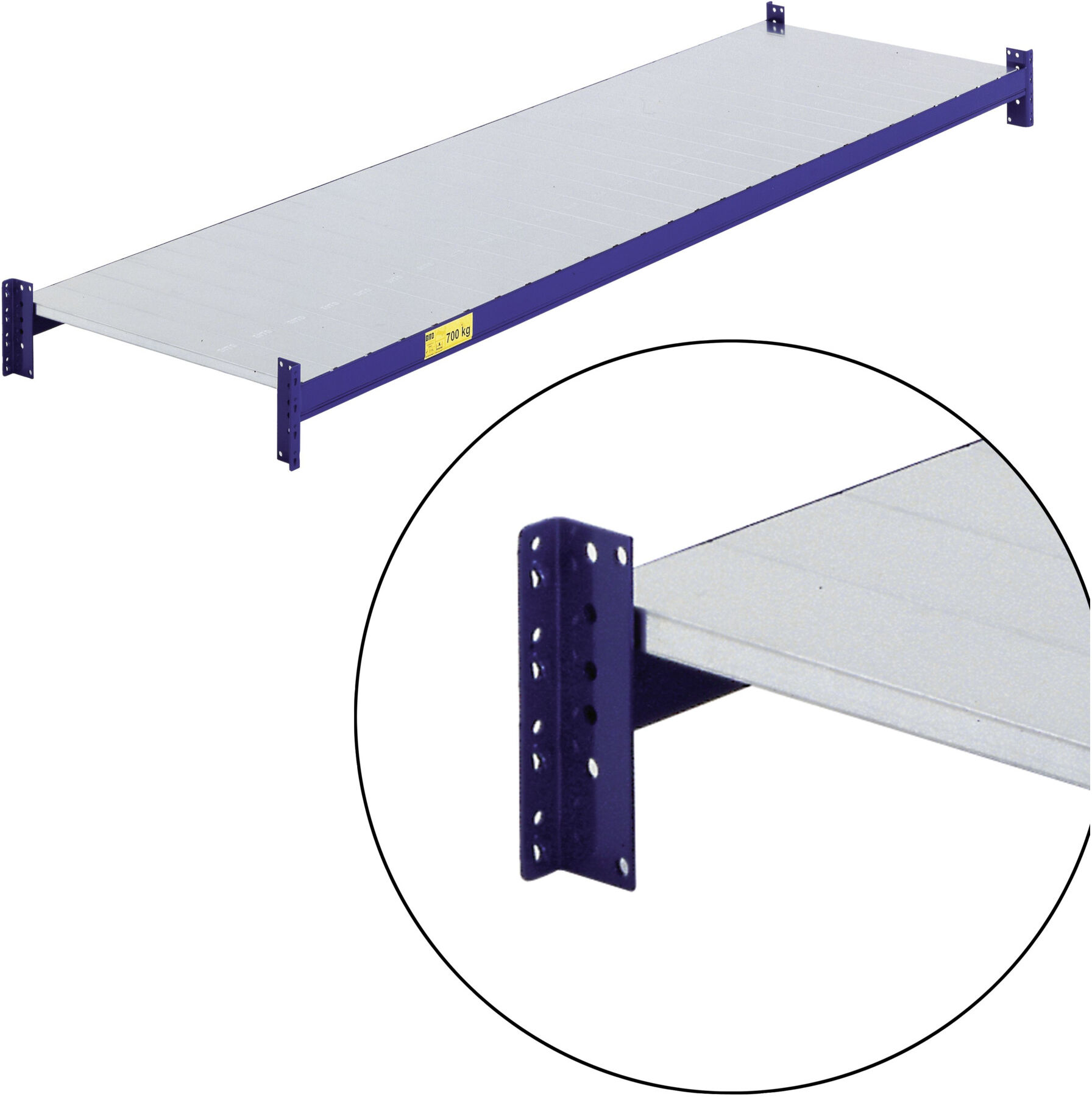 Bito Fachebene Weitspann Set / Einlegesegment B1350xT1100 mm, enzianblau (25609)