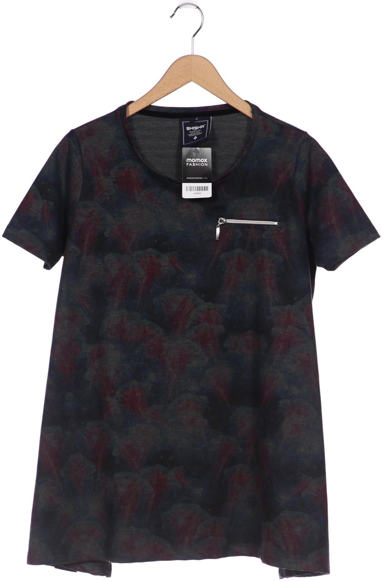 Shisha Brand Damen T-Shirt, Marineblau, Gr. S, Viskose / Synthetik / Elasthan - Second Hand