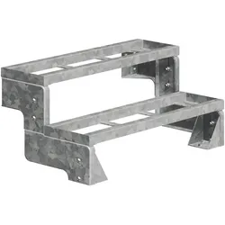 Dolle Außentreppe Gardentop 36-44cm Geschosshöhe mit Einlegerahmen 100cm breit ohne Geländer