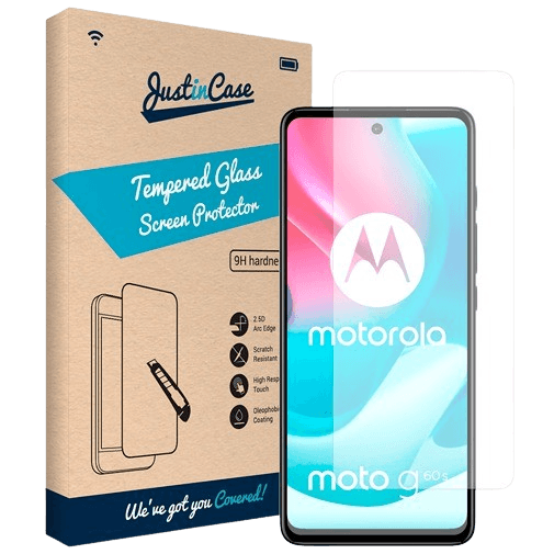 Just in Case Gehärtetes Glas Durchsichtige Displayschutzfolie Motorola Moto G60s