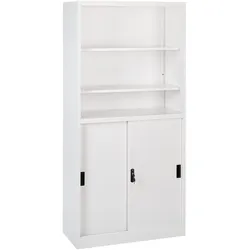 BÜROSCHRANK Metall Weiß Muscovite