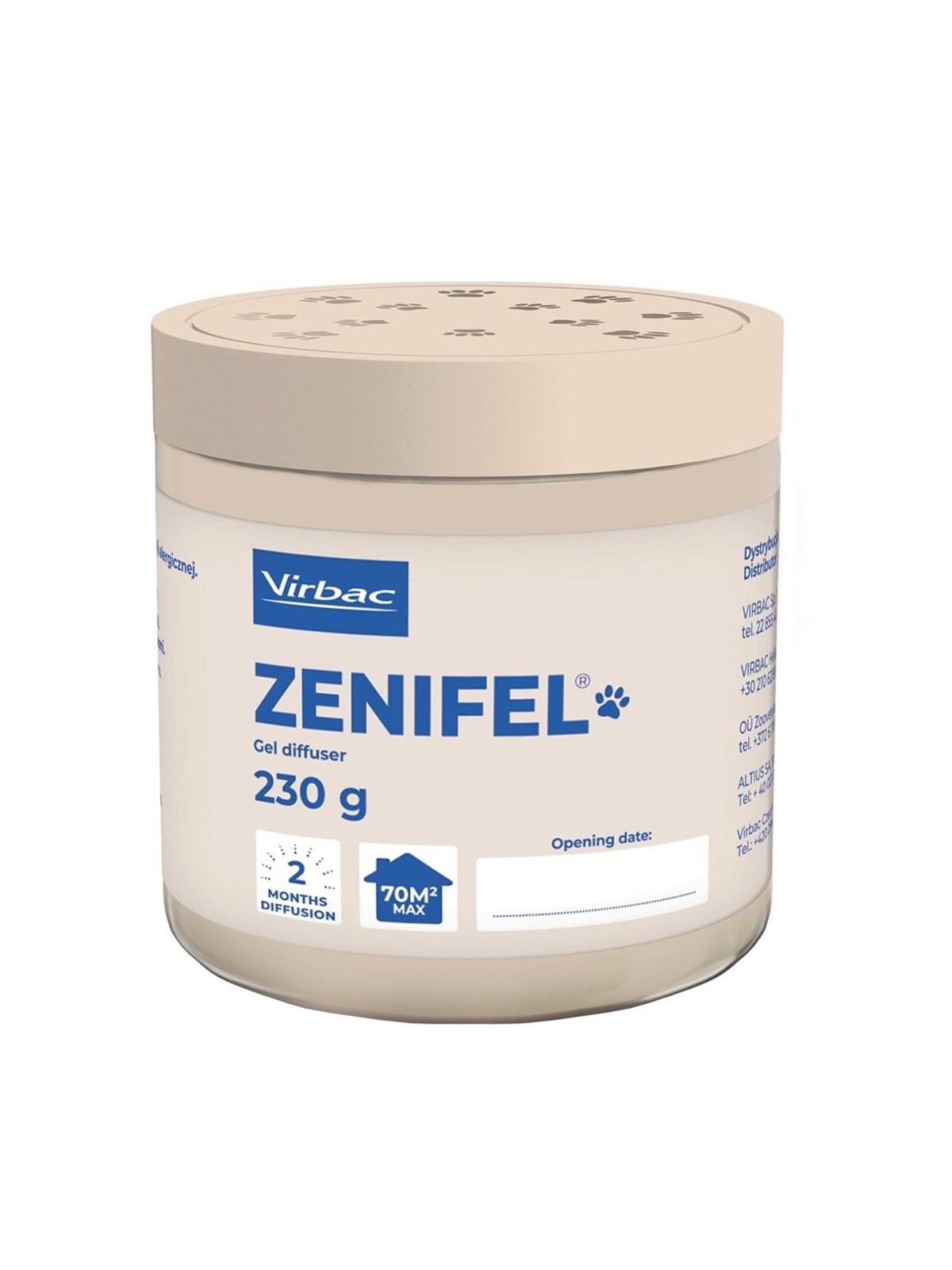 VIRBAC Zenifel - Gel-Diffusor mit beruhigenden Katzenpheromonen - 230 g