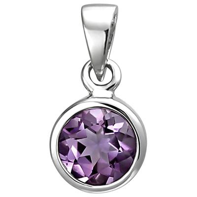 Kettenanhänger JOBO "Anhänger mit Amethyst", lila (lila, lila), Schmuckanhänger, Damen, Silber 925 (Sterlingsilber), Kettenanhänger, 925 Silber