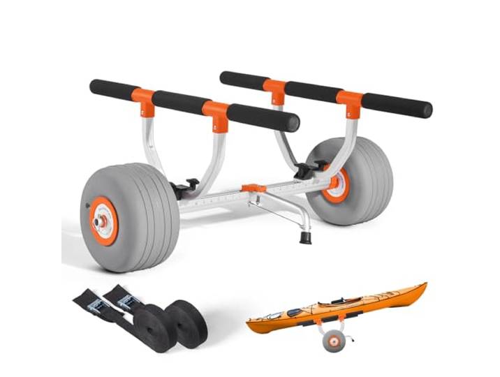 VEVOR Chariot de Kayak\, Chariot de Transport Paddle Pliable Compact\, avec Pneus en Caoutchouc