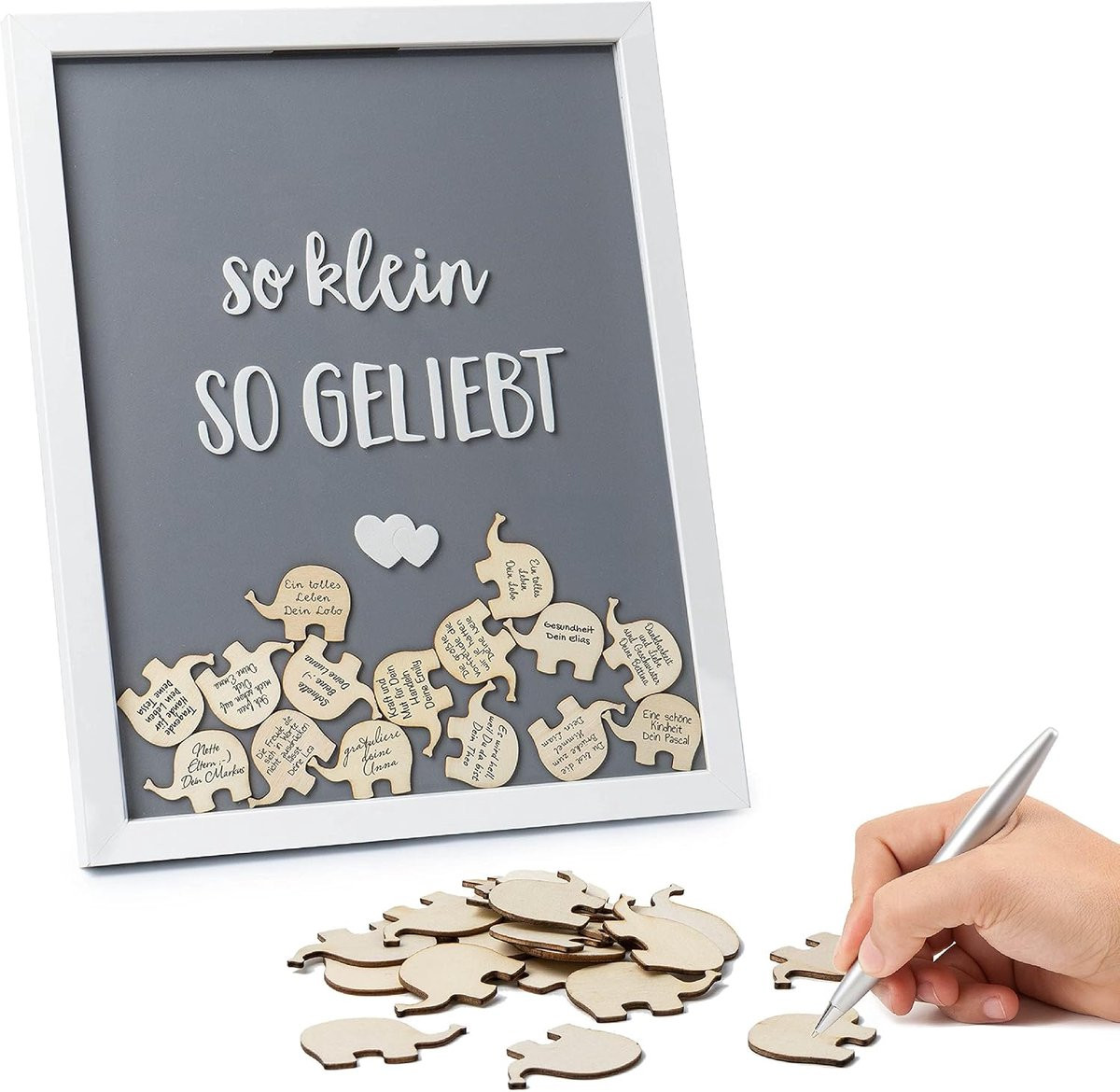 Wensen fotolijst als gastenboek en decoratie voor babyfeestjes en baby showers
