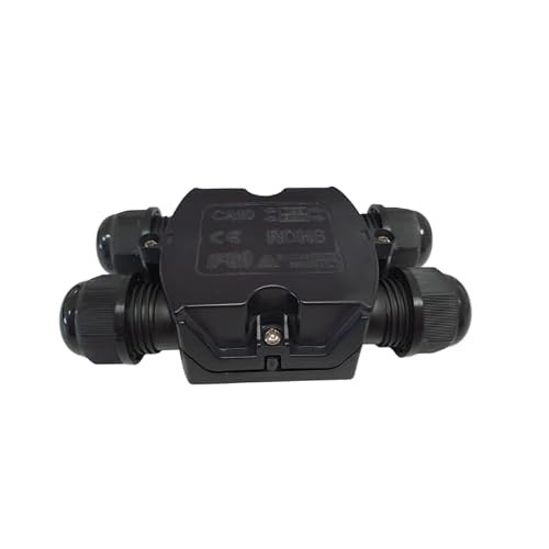 Silumen Waterdichte Connector met 1 ingang en 2 uitgangen IP68 - Zwart