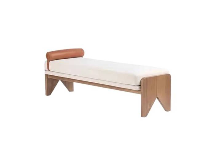 RUNZE765Z Dekorativ Sofa-Schuhwechselbank aus Holz, Lange Bettbank Leder(XS)