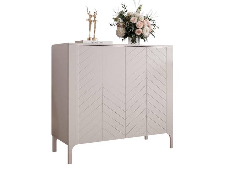 Idohome Kommode Lorien 103 cm, Kaschmir, Metall, Uni, 103x95.1x40.6 cm, Kleinmöbel, Kommoden, Kommoden