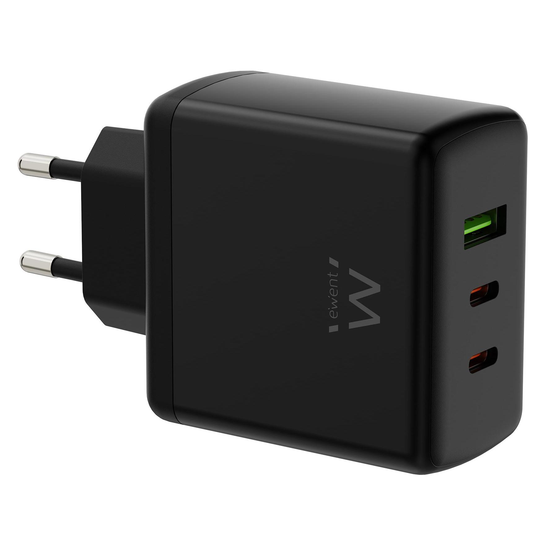 Ewent Wandladegerät EW1331 Schwarz (65 W, 3 Ports) (EW1331)