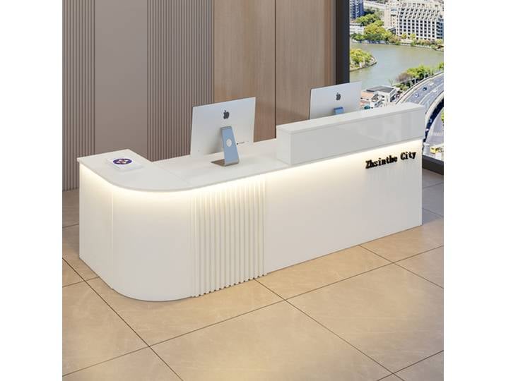 Bureau d'angle personnalisé comptoir De réception Podium petit bureau De réception bureau debout Escritorios De Computadora mobilier De bureau