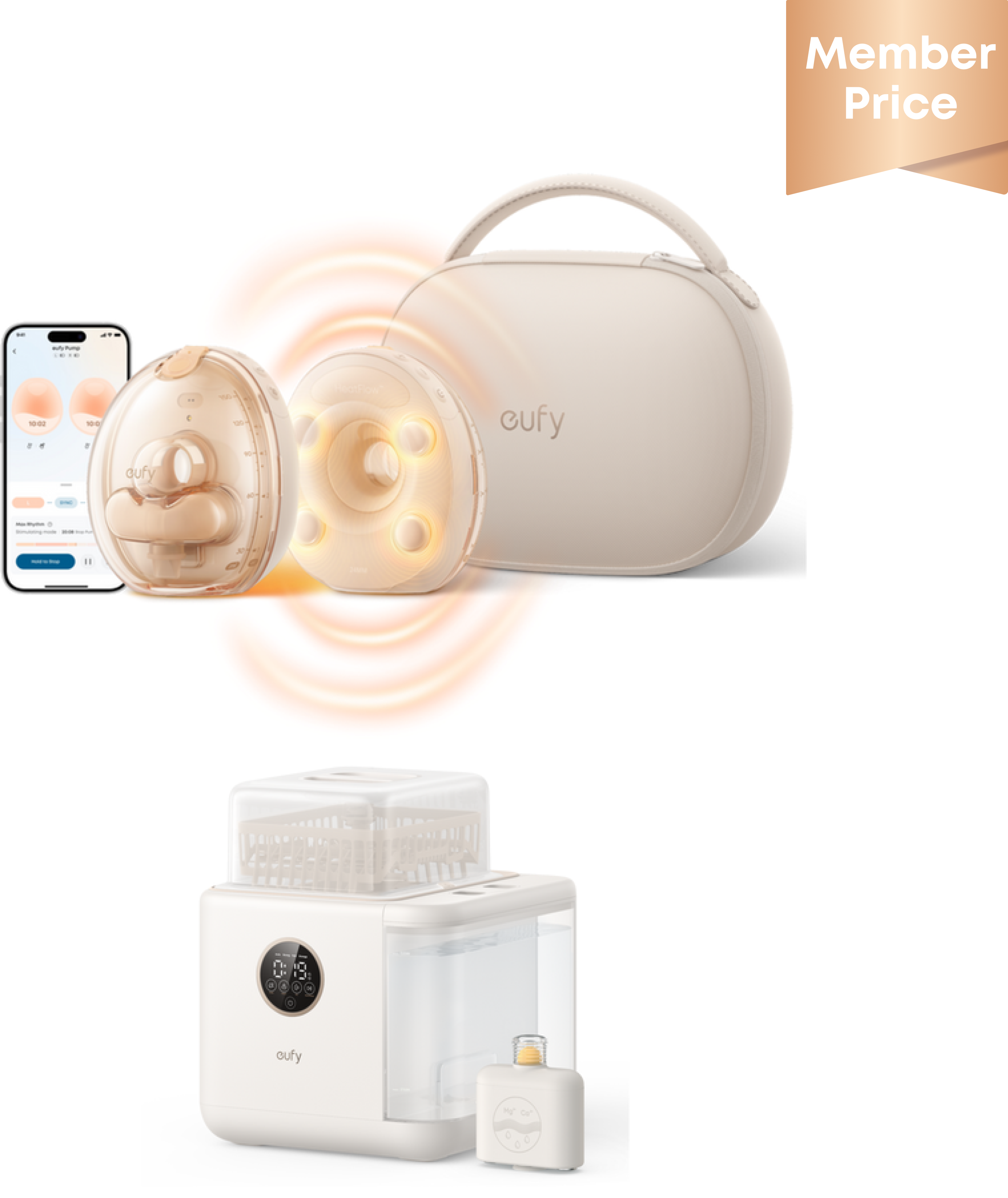 eufy Breast Pump S2 Pro with Bottle Washer S1 Pro