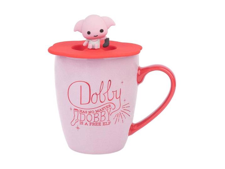 Tasse Grupo Erik Harry Potter 350 ml, 1 Stück , rosa (rosa, rot), B:8,5cm H:10,4cm Ø:8,5cm, Keramik, Silikon, Trinkgefässe, Tasse