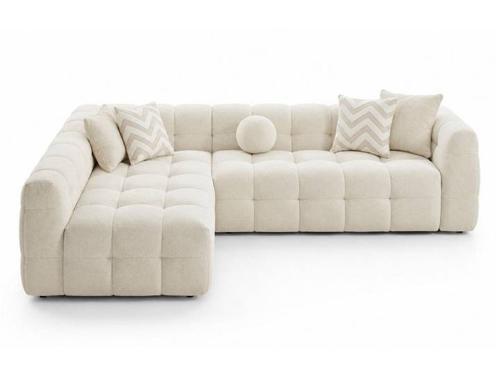 Xlmoebel Ecksofa Ecksofa L Form Beige komfortabel Modern Wohnzimmer bequem, 2 Teile