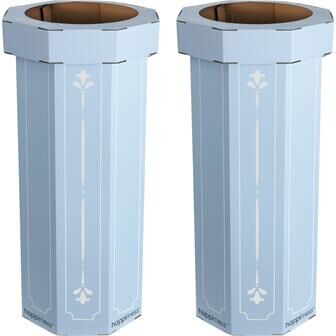 happimess 25-Gallon Disposable Cardboard Event Trash Can and Recycling Bin (Set of 2)