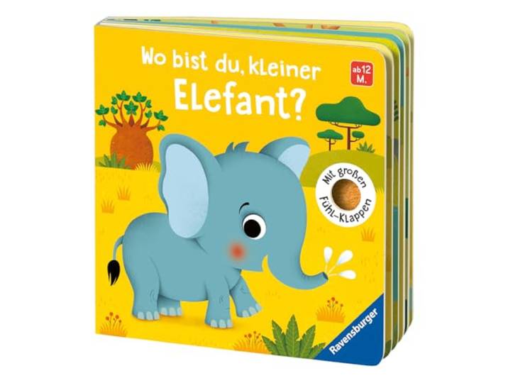 Wo bist du, kleiner Elefant? Mit großen Fühl-Klappen - Spielbuch mit Stoff-Klappen, Kinderbuch ab 12 Monaten: Mit großen Fühl-Klappen