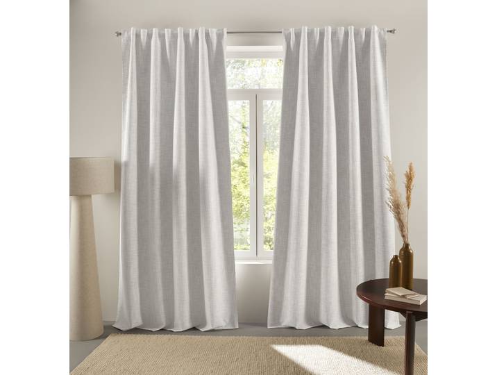 Verdunkelungsvorhang Marusha, 100% verdunkelnd, robuste Haptik, Thermo Gr. 4, creme, B:135cm H:245cm, Polyester, Polyester, LEGER HOME BY LENA GERCKE, Gardinen, Verdunkelungsvorhang, Verdunkelnder Vorhang, blickdicht, Leinenoptik, robuste Haptik, Thermo