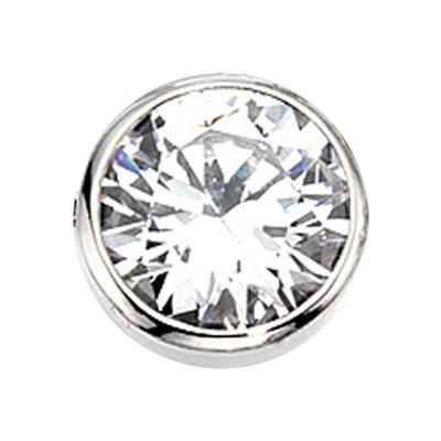 Runder Anhänger JOBO, silber (silber 925), Schmuckanhänger, Damen, Silber 925 (Sterlingsilber), rund 925 Silber mit Zirkonia