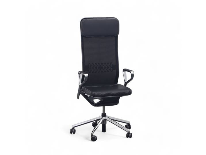 Chefsessel SitagTeam Highback Mesh swissmade mit Ringarmlehnen, Schwarz, Neu, Ergonomischer Stuhl - ideal für flexibles Arbeiten