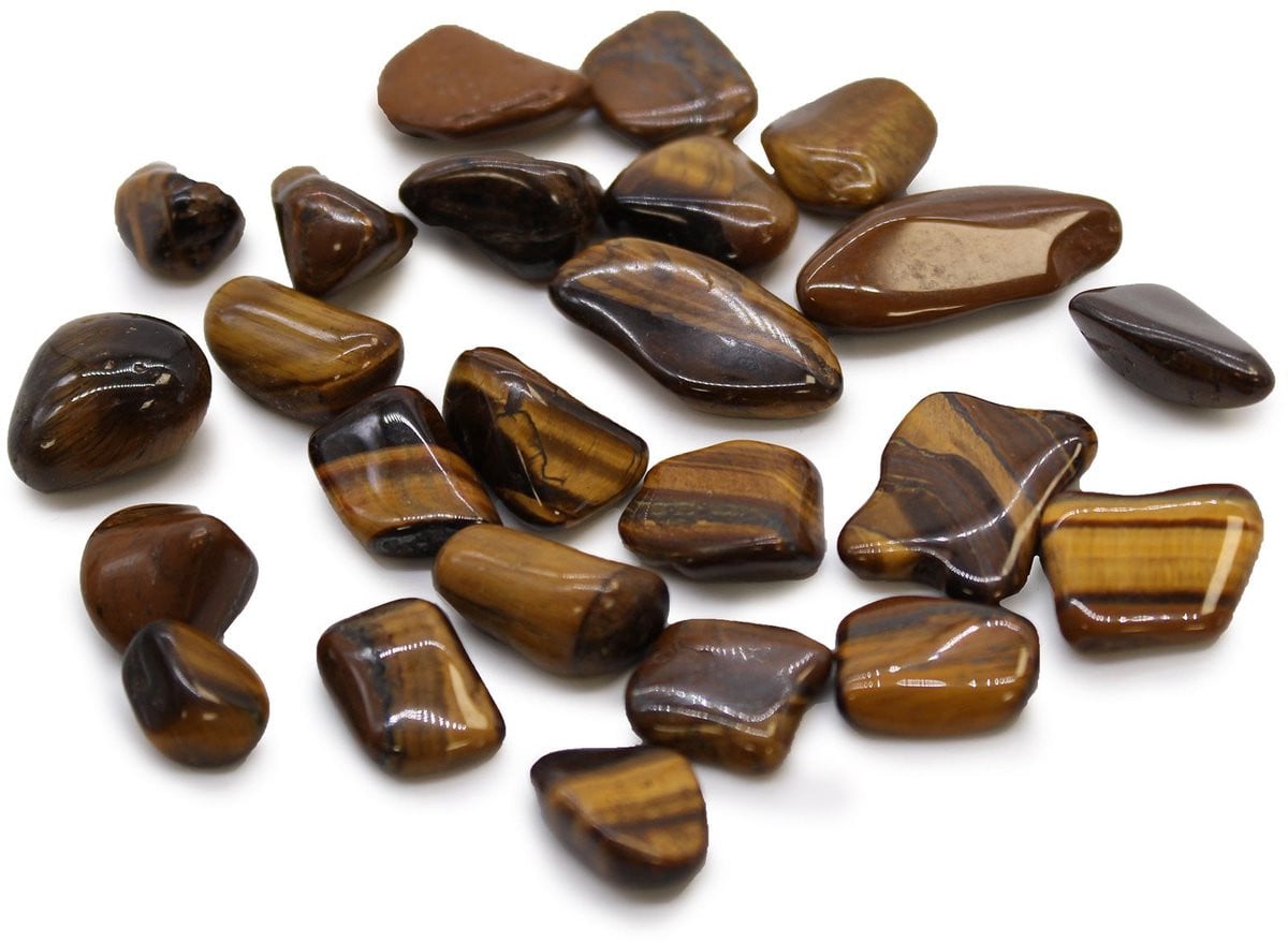24 Kleine Afrikaanse Edelstenen Tijgeroog Goud