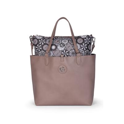 Tragetasche GATTINONI "Teodosia Reversible Medium Shopping Bag Damen", Damen, Gr. B/H/T: 15cm x 28cm x 15cm onesize, beige (taupe java), PVC, Polyurethan, Taschen, Tragetasche Damen, Shopper, Strandtasche, Fashion, Lifestyle, Sale