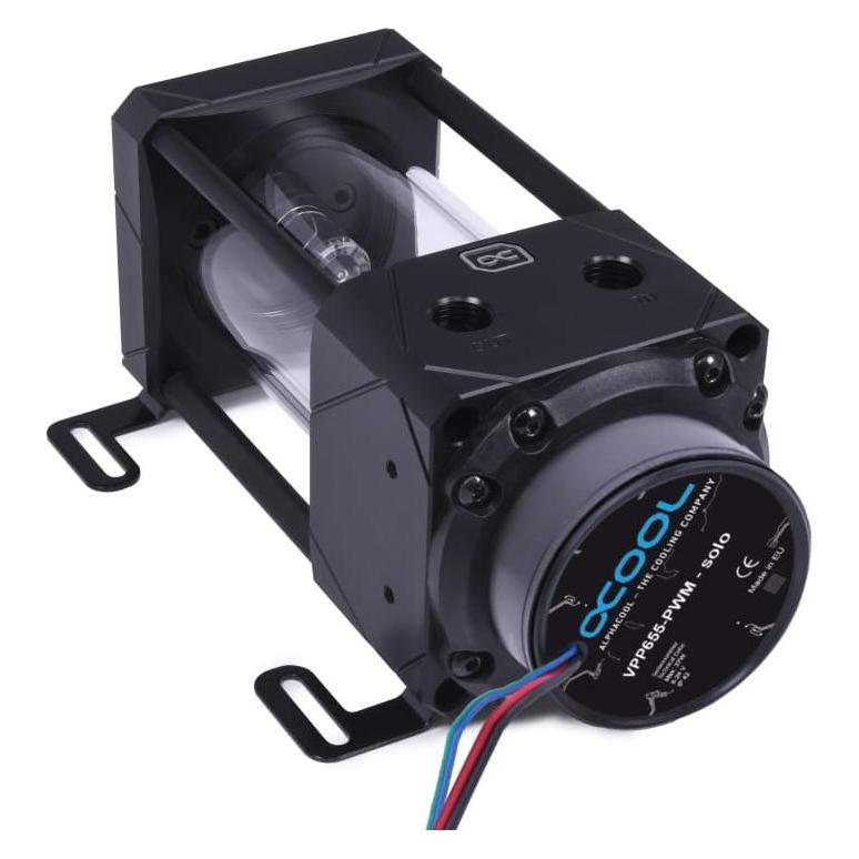 Alphacool PUM Eisbecher Aurora D5 Acetal/Glas - 150mm mit D5 VPP655 PWM Pumpe (13499)