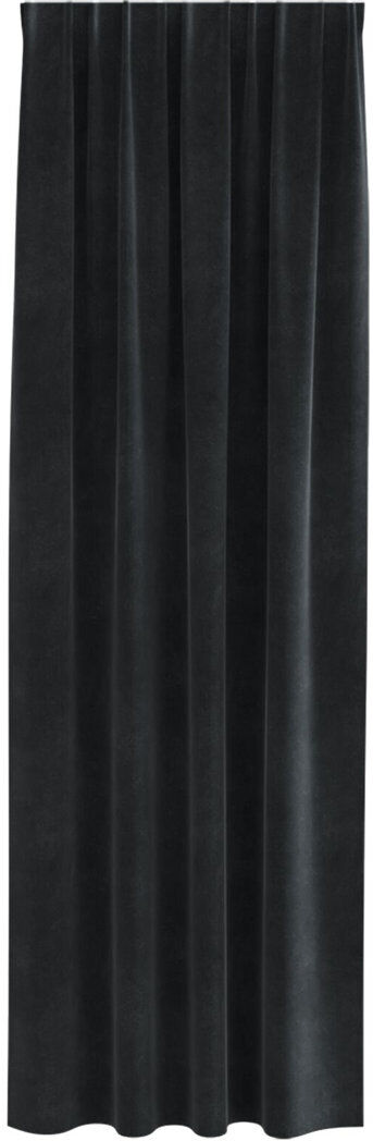 17 Stories Curtains Polyester 140Cm Sound-Absorbing Black 140cm Width x 245cm Drop