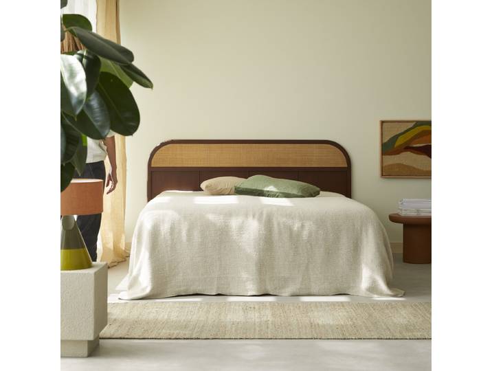 Bett-Kopfteil Hector aus Mindiholz, 200 cm - Braun