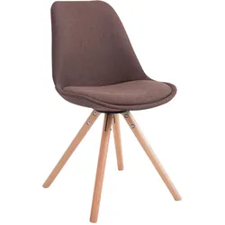 CLP Besucherstuhl Toulouse Stoff Natura Rund   Farbe: braun, Gestell Farbe: natur
