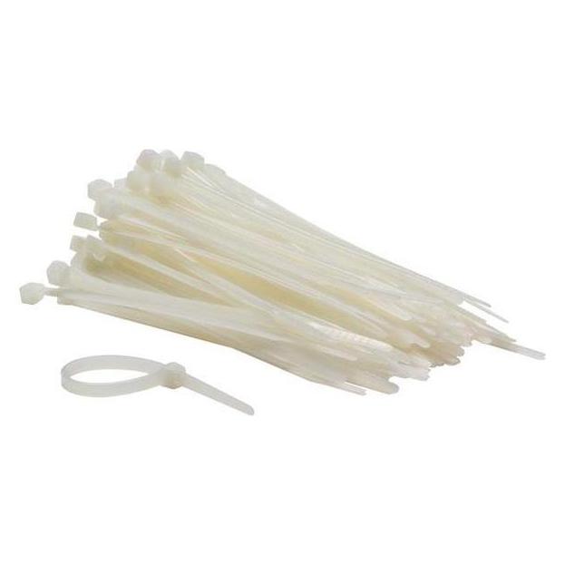 Velleman NYLON-KABELBINDER-SET - 4.6 mm x 120 mm - weiss (100-tlg.) (Klettkabelbinder, 120 mm, 100 Stk.) (ECTW120)