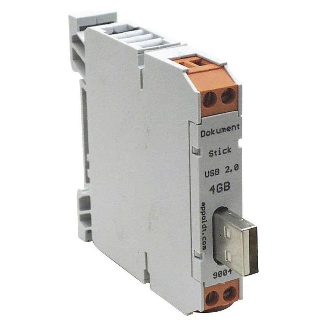 Appoldt USB-Stick im Gehäuse für Hutschiene TS35 (9004)