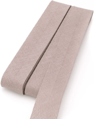 buttinette Baumwoll-Schrägband, taupe, Breite: 2 cm, Länge: 5 m