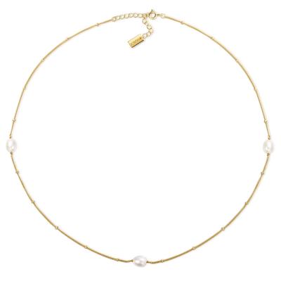 Perlenkette AILORIA "Halskette SUKI", Damen, gold, Halsketten Perlenkette
